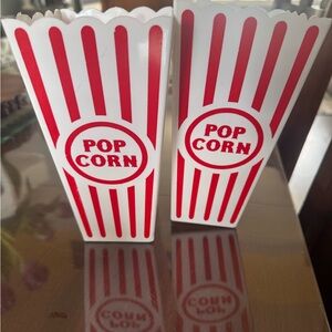 Red and White Popcorn Containers